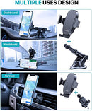 【Ultra Stable & Strong Suction】Miracase Car Phone Holder, Car Phone Mount for Dashboard & Windshield & Air Vent, Compatible with iPhone 13 Pro Max 12 11 XR SE Samsung and More Smartphones