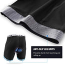 BALEAF Men's Bike Shorts With 4D Padding Cycling Underwear Padded Bicycle MTB Liner Mountain Biking Tights Road Riding, A-black, 3X-Large