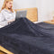 Richave Fleece Blankets Queen Size for All Season 350GSM - Premium Lightweight Anti-Static Throw for Bed Extra Soft Brush Fabric Warm Sofa Thermal Blanket 90" x 90"(Dark Gray Queen)