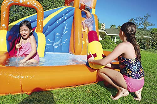 Bestway H2OGO Turbo Splash Water Zone Water Park | Outdoor Mini Water Park with Built-in Slide, Water Gun and Climbing Wall for Kids and Adults