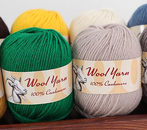 100% Cashmere Wool Yarn (Pack of 10) by Yonkey Monkey (14 Light Gray)