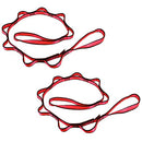 KIKIGOAL 2pcs Safety Daisy Chains Strong Climbing Strap Adjustable Nylon Strap Rope Yoga Pilates Stretching Straps (red, 105cm * 1.5cm/41.34'x0.59)