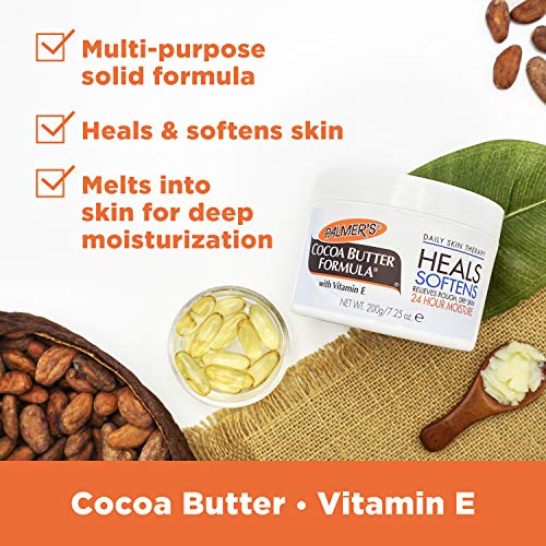 Palmer's Cocoa Butter Formula Daily Skin Therapy Solid Lotion with Vitamin E, Body Moisturizer for Extremely Dry Skin, Softens and Soothes, 7.25 Ounces (Pack of 3)