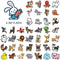 100-Pcs Cute Animal Stickers Cartoon Dog Cat Elephant Fox Frog Panda Mixed Sticker Pack Waterproof Vinyl Decals for Kids Adult Teens Laptop Car Water Bottle Phone Skateboard Guitar Computer Decor