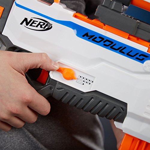 NERF Modulus - Regulator Blaster inc Short & Long Scope, Storage Stock & 24 Darts - Kids Toys & Outdoor games - Ages 8+