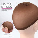 Wig Caps,4PCS Stretchy Nylon Wig Caps Stocking Caps For Wigs Wig Caps For Women Man-Dark Brown