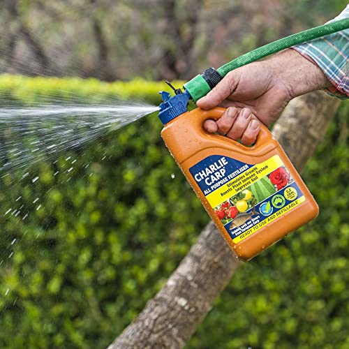 Charlie Carp CC81030 All-Purpose Fertiliser Hose-On Ready-to-Use 2.2L - Enhances Plant and Soil Health, Suitable for Lawns, Flowers, Veggies, and Citrus Trees