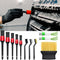 11 Pieces car Brush Set car Interior Cleaning, 5 Soft Quality Detail Brushes, 3 Wire Brushes, 2 air Conditioning Brushes and 1 Crevice Cleaning Brush for Cleaning The Interior Dashboard Engine