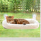 Zoratoo Cat Window Perch, Cordless Cat Hammock Window Seat with Cozy Pad Bed Cover for Indoor Cats, Durable Metal Frame Support Cat Bed with 4 Suction Cups for Large Cats (Cushion Pad Bed - White)