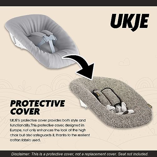Ukje Cover Compatible with Stokke Tripp Trapp Newborn Set, 1 Piece, Perfect Fit Cover for Newborn Set Stokke, Luxurious Breathable and Soft Cotton, Leopard