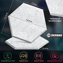 ZHERMAO 12 Pack Hexagon Acoustic Panels Beveled Edge Sound Proof Foam Panels, 14"X13"X 0.4" High Density Sound Proofing Padding for Wall, Acoustic Treatment for Studio, Home and Office (Grey Black)