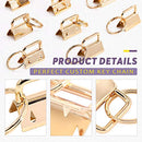 Swpeet 30Pcs Rose Gold 1 Inch Key Fob Hardware with Key Rings Sets, Perfect for Bag Wristlets with Fabric/Ribbon/Webbing/Embossed and Other Hand Craft - 25mm