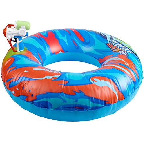 NERF Super Soaker Hydro Battle Ride-On Cruiser – Inflatable Pool Float with Pool-Fed Mega Water Blaster