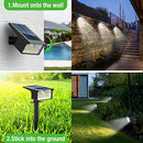 [3 Pack & 62LED]Solar Spot Lights Outdoor Motion Sensor, 3 Modes Solar Lights Outdoor Waterproof 2-in-1 Solar Landscape Spotlights LED Solar Powered Garden lights for Outside Yard Wall Pathway Walkway