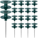 16 Pcs 10 Inch Garden Hose Guide Spike 50 Pcs Drip Irrigation Support Stakes for 1/4 1/8 Inch Drip Tubing Heavy Duty Metal Hose Guide Stakes Keeps Garden Hose Out of Flower Beds for Plant Protection