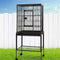 i.Pet Bird Cage 64 x 42 x 144cm Large Guinea Pig Pet Birds Parrot Ferret Cages Aviary Budgie Finch Canary Stand Toys,Black 2 Perch with Wheel + Slide-Out Removable Tray