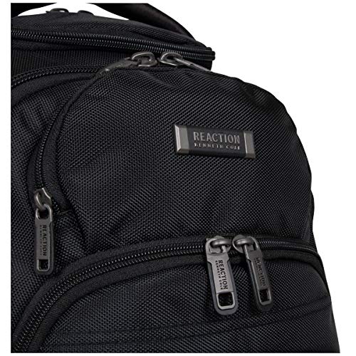 KENNETH COLE 5708145 Cole Reaction Pack-of-All-Trades' Multi-Pocket 17.0” Laptop & Tablet Business Travel Backpack, Black, One Size