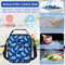 Dinosaur Lunch Bag for Boy,VASCHY Insulated Reusable Lunchbox Tote Cooler Bags for Toddler Kids for School, Picnic with Detachable Shoulder Strap Blue