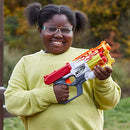 Nerf Mega CycloneShock Toy Blaster, Hotrod Color Style, 6-Dart Drum, 6 Nerf AccuStrike Mega Darts, Easy Priming (Amazon Exclusive)