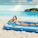 Inflatable Tanning Pool Lounger Float - Jasonwell 4 in 1 Sun Tan Tub Sunbathing Pool Lounge Raft Floatie Toys Water Filled Tanning Bed Mat Pad for Adult Blow Up Kiddie Pool Kids Ball Pit Pool (L)