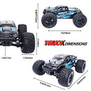 AUSLEE RC Cars 1:16 Scale Remote Control Car, 4WD High Speed 40+ Km/h Off Road RC Monster Vehicle Truck, All Terrains Electric Toy Trucks with Two Rechargeable Batteries for Boys Kids and Adults