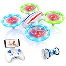 D23 DEERC Drones for Kids Beginners, LED RC Mini Drone with Altitude Hold, Headless Mode, Quadcopter with 720P HD FPV WiFi Camera, Propeller Full Protect, Easy to use Kids Gifts Toys for Boys, Girls