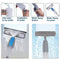 Window Squeegee Cleaner Tool with Spray, 3-in-1 Window Washer Cleaning Kit with Extension Pole, 74.8" Telescopic Window Wiper with Bendable Head, Glass Cleaning Tools for High Window Indoor/Outdoor