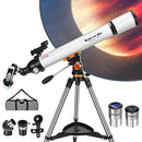 [2023 Upgraded] Gaterda Telescope, 70mm Aperture 700mm Real 210x HD Magnification, Astronomical Telescope for Adults & Kids & Beginners with Red Dot Finderscope, no Inverted Images, Easier to Use