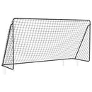 SONGMICS Children's Soccer Goal 12 x 6 Foot, in Garden, Courtyard, Park, Beach, Metal Pipes and PE Net, Quick Assembly, Black USZQ366B01V1