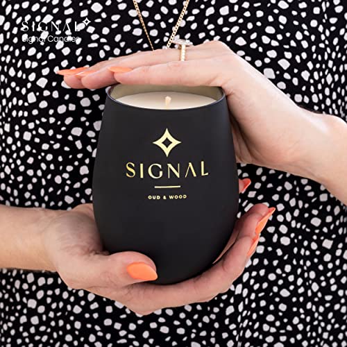 Signal Candles | Oud & Wood Scented Soy Australian-Made Candle 380gr [13.4oz]