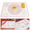 Non-stick Silicone Baking Metered Mat Pastry Clay Fondant Baking Shet Extra Thick Non-Stick Fondant Mat, Counter Mat, Oven Liner, Pie Crust Mat, Reusable Rolling Pastry Mat Dough Mat for Kitchen 60x40 (Red Mat)