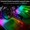 Car Interior Ambient Lights,HMYC 18 in 1 128 Colorful LED Acrylic Fiber Optic Strip,universal Multiple Modes Decoration Atmosphere with Music Sync Rhythm,APP Control,RGB Neon Lighting for All Cars