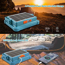 100 W LED Construction Spotlight, Solar Rechargeable, Battery-Powered Work Spotlight, Portable Camping Lamp with 16500 mAh Power Bank, 10000 Lumens for Construction Site, Garage