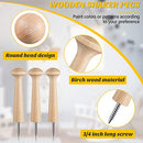 Jetec Wooden Shaker Peg Wood Screw-on Shaker Pegs 2.9 Inch Long Unfinished Wood Shaker Racks for Hanging Clothes Hats Towel and More DIY Paint Color (10 Pieces)