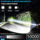 Necomi LED Torch Rechargeable Flashlight with High Lumens, IPX6 Waterproof 10000 Lumen Super Bright Handheld Torches, 7 Modes with COB Work Light, Powerful Handheld Flashlight for Camping, Hiking