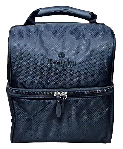 Acclaim Aspen Deluxe Ripstop Nylon Four Bowls Level Green Lawn Flat Short Mat Indoor & Outdoor Locker Style Bowling Bag (Black)
