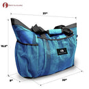 Red Suricata Large Mesh Beach Bag – Mesh Beach Tote Bag with Pockets - Beach Bags and Totes for Women with Zipper & 7 Large Elastic Pockets for Beach Accessories - Water Aerobics Bag (Celeste Light Blue/Grey)
