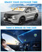 KUST Windshield Sun Shade for Mitsubishi Outlander 2022 2023 2024 Window Shade Sun Visor Cover Foldable Blocks UV Rays Keep Your Car Cooler, Black,Silver