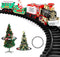 SHATCHI Christmas Train Set-Around The Tree Xmas Home Decoration Festive Light Up Realistic Sound Battery Operated, Multi, One Size