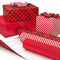 Hallmark Holiday Wrapping Paper with Optional DIY Bow Templates on Reverse (3 Rolls: 120 sq. ft. TTL) Red Plaid, Stripes, Polka Dots for Christmas, Valentines Day, Birthdays, Graduations