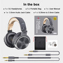 OneOdio Adapter-Free Closed Back Over-Ear DJ Stereo Monitor Headphones, Professional Studio Monitor & Mixing, Telescopic Arms with Scale, Newest 50mm Neodymium Drivers- Glossy Finsh (Grey)