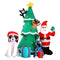 Jingle Jollys Christmas Inflatable Illuminated Tree Santa, Outdoor Decorations, 3M Cold White LED Lights with Pegs and Ropes Set Built-in Pump Lawn Yard Decor