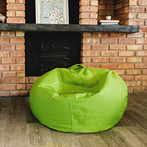Big Joe Classic Bean Bag Chair, Spicy Lime Smartmax, 2ft Round