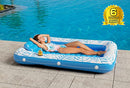 Inflatable Tanning Pool Lounger Float - Jasonwell 4 in 1 Sun Tan Tub Sunbathing Pool Lounge Raft Floatie Toys Water Filled Tanning Bed Mat Pad for Adult Blow Up Kiddie Pool Kids Ball Pit Pool (L)