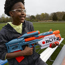 Nerf Elite 2.0 Motoblitz Blaster, 2 Blast Modes, Motorized 10-Dart Blasting & Airblitz 6 Darts at Once, 10 Dart Clip, 22 Elite Darts