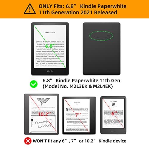 WALNEW Clear Case for 6.8” Kindle Paperwhite 11th Generation(2021 Released), Slim Soft Transparent TPU Cover with Enhanced Corners for 6.8 Inch Kindle Paperwhite 11th Generation 2021