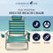 Caribbean Joe Folding Beach Chair, 5 Position Lightweight, Portable Reclining Outdoor Camping Chair with Headrest, Shoulder Strap, and Cup Holder, Bold Stripe