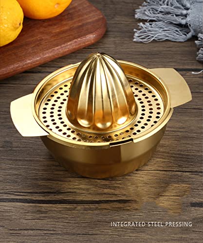 Lemon Juicer Stainless Steel Lemon Squeezer Manual Juicers (Gold)