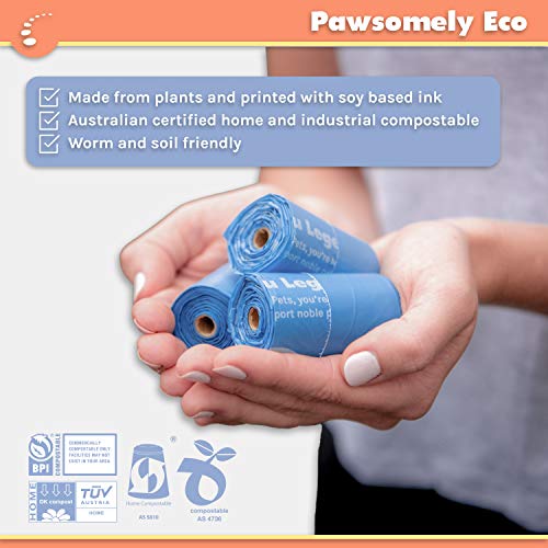 Zenify Pets Compostable Dog Poo Bags (420 Bags) - Certified Compostable Biodegradable Waste - Australian Owned