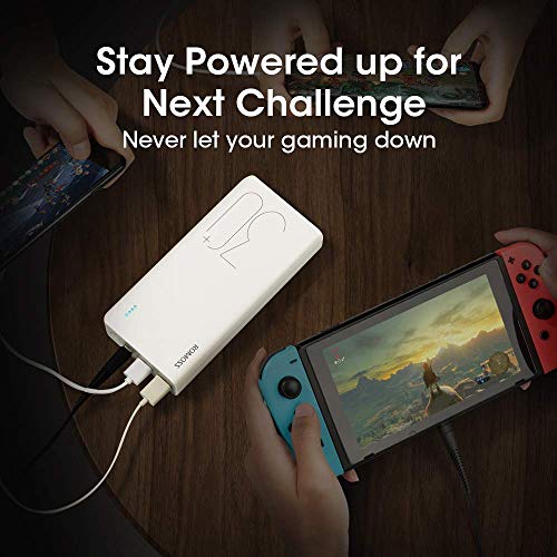 ROMOSS 18W 30000mAh Power Bank, 3 Inputs & 3 Outputs Big Capacity USB C Portable Charger, Fast Charging & Recharging External Battery Packs for iPhone 14/13/12, Samsung Galaxy, iPad, Switch and More